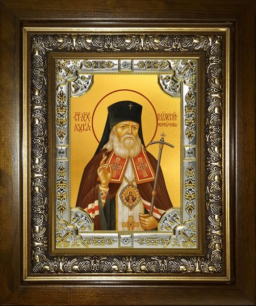 Икона Лука святитель, исповедник, архиепископ Крымский, в киоте 24х30 см 25788