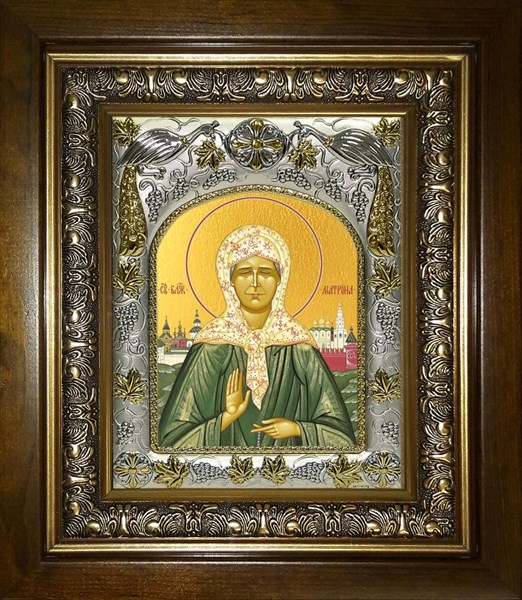 Икона Матрона Московская блаженная, в киоте 20х24 см 25802