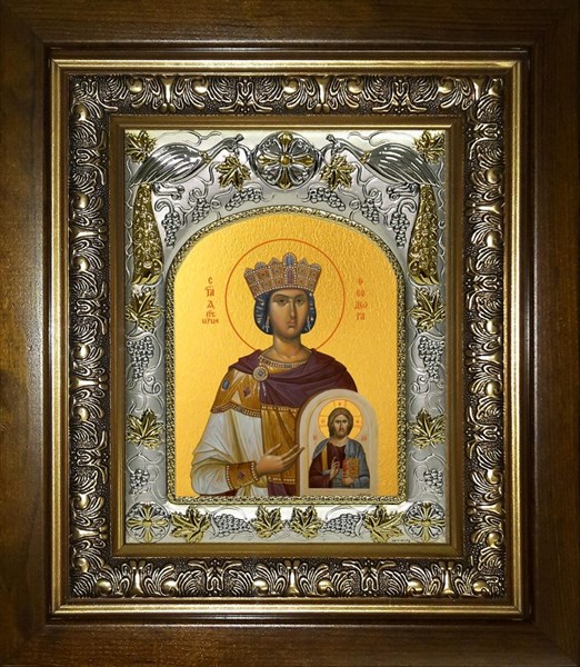 Икона Феодора Цареградская преподобная, в киоте 20х24 см 25907 - фото 39558