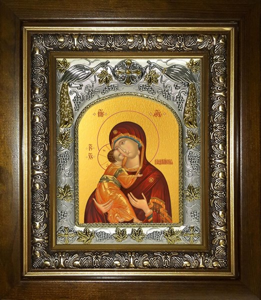 Икона Владимирская икона Божией Матери, в киоте 20х24 см 25971 - фото 39619