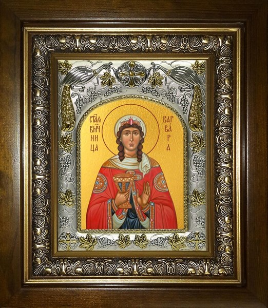 Икона Варвара великомученица, в киоте 20х24 см 25975 - фото 39622