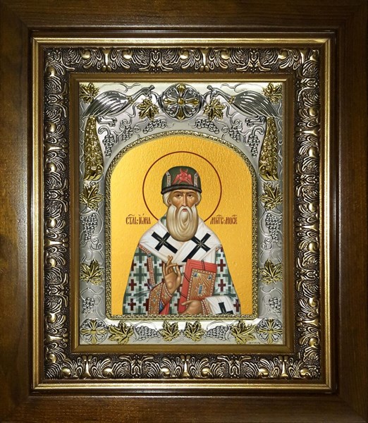 Икона Иона, митрополит Московский, святитель, чудотворец, в киоте 20х24 см 26014