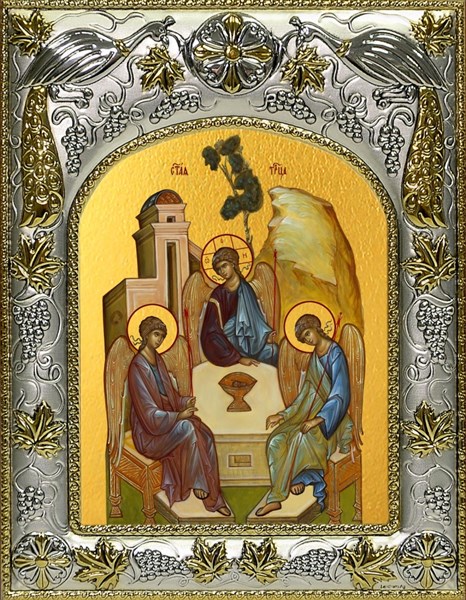 Икона Святая Троица, 14х18 см 26018