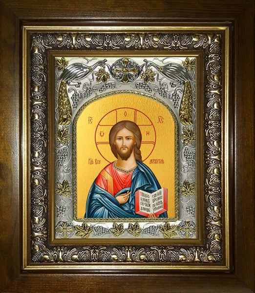 Икона Господь Вседержитель, в киоте 20х24 см 26067 - фото 39714