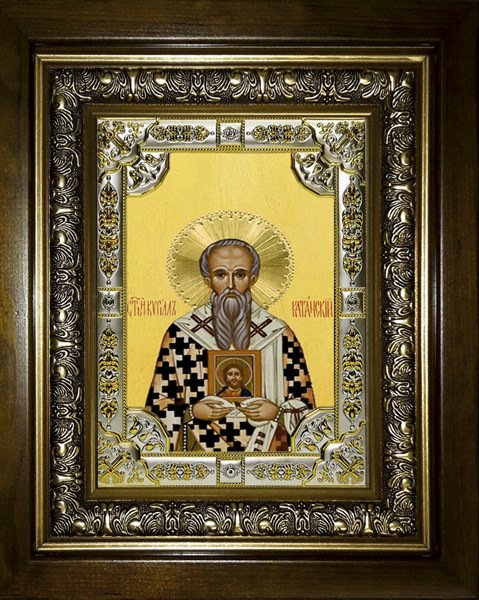 Икона Кирилл Катанский, в киоте 24х30см 26068