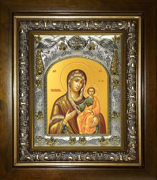 Икона Смоленская икона Божией Матери, в киоте 20х24 см 26106 - фото 39753