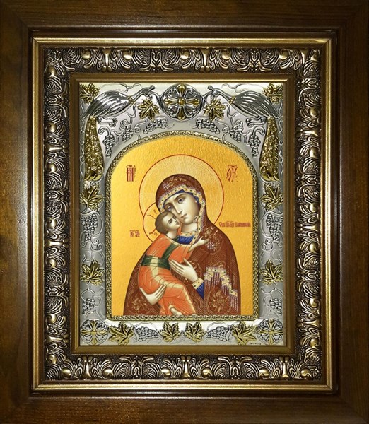 Икона Владимирская икона Божией Матери, в киоте 20х24 см 26109 - фото 39756