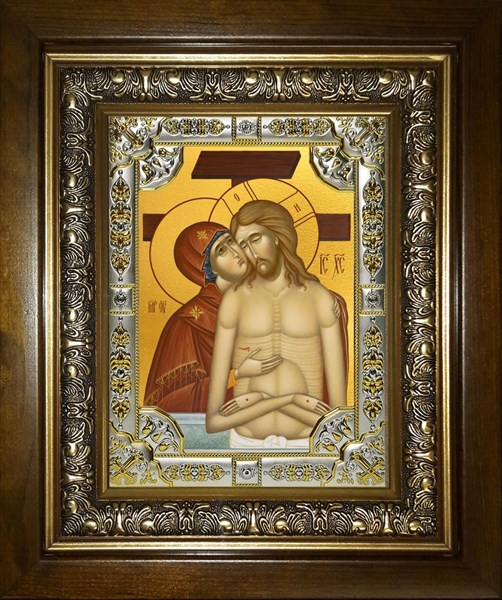 Икона Не рыдай Мене, Мати, в киоте 24х30 см 26120