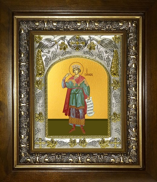 Икона Соломон праотец, царь и пророк, в киоте 20х24 см 26192