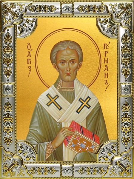 Икона Герман Константинопольский, святитель, 18х24 см, со стразами 26241