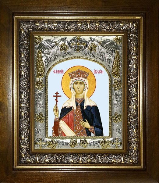 Икона Елена равноапостольная царица,в киоте 20х24 см 26250