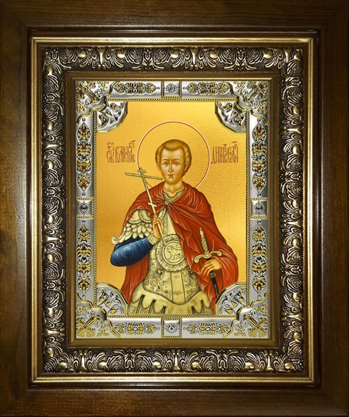 Икона Димитрий (Дмитрий) Солунский великомученик, в киоте 24х30 см 26252 - фото 39895