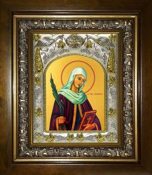 Икона Апполония Александрийская, Святая мученица, в киоте 20х24 см 26268