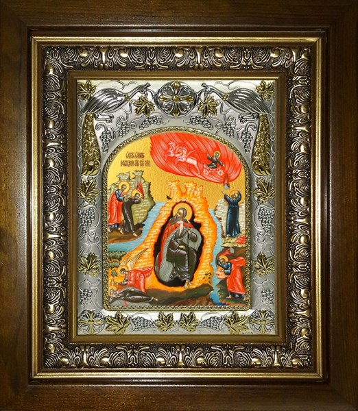 Икона Илия (Илья) Пророк, в киоте 20х24 см 26290 - фото 39931
