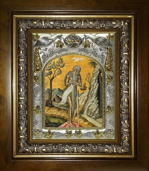 Икона Онуфрий Великий преподобный, в киоте 20х24 см 26310