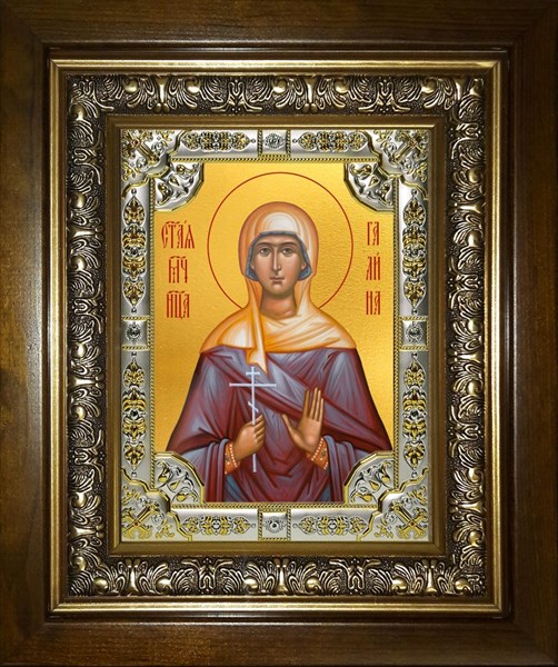 Икона Галина Коринфская мученица, в киоте 24х30 см 26358