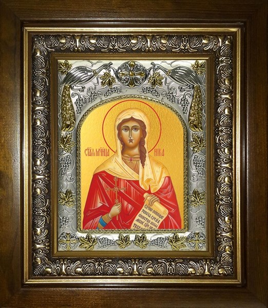 Икона Виктория (Ника) Коринфская мученица, в киоте 20х24 см 26378 - фото 40017