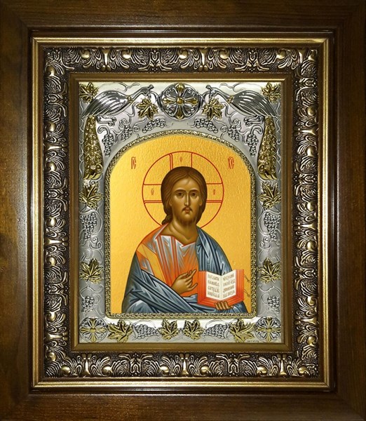 Икона Господь Вседержитель, в киоте 20х24 см 26391 - фото 40030