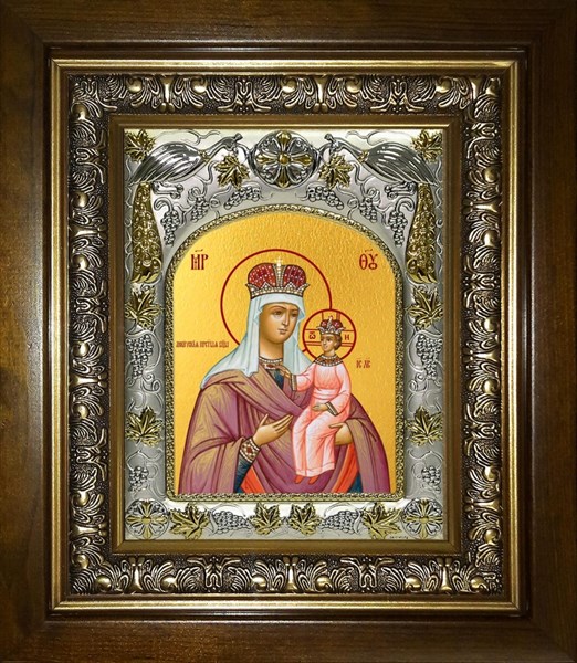 Икона Любечская икона Божией Матери, в киоте 20х24 см 26433
