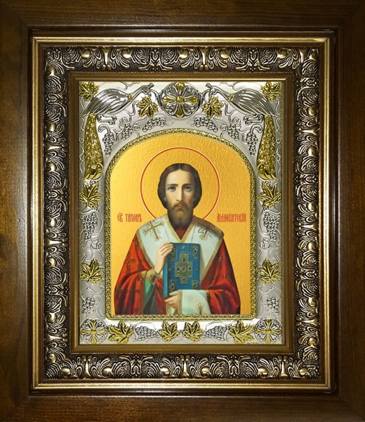 Икона Тихон Амафунтский, епископ, в киоте 20х24 см 26473