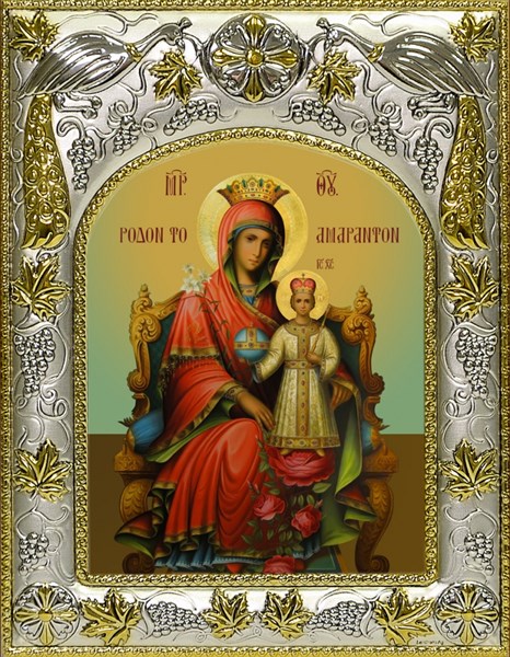 Икона Неувядаемая роза, икона Божией Матери, 14х18 см 26480