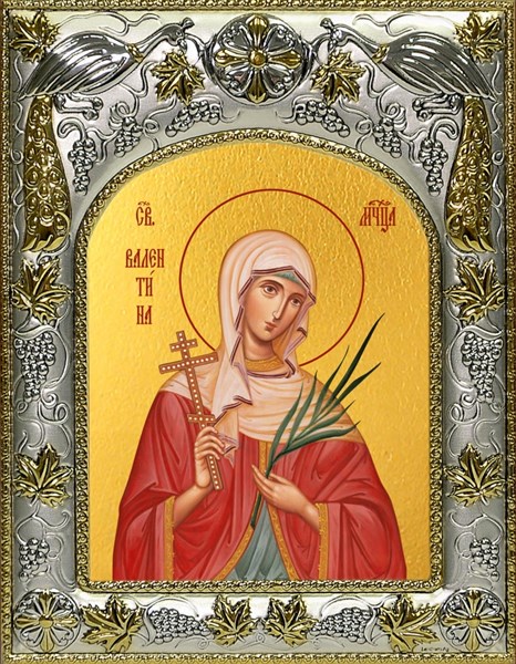 Икона Валентина Кесарийская мученица, 14х18 см 26487 - фото 40124