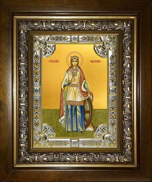 Икона Екатерина великомученица, в киоте 24х30 см 26492 - фото 40129