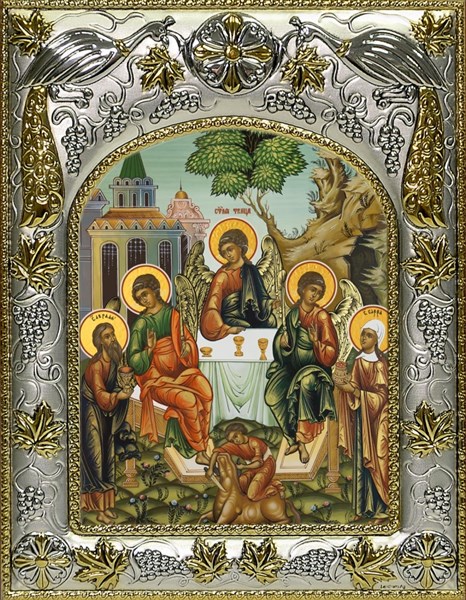 Икона Святая Троица, 14х18 см 26502