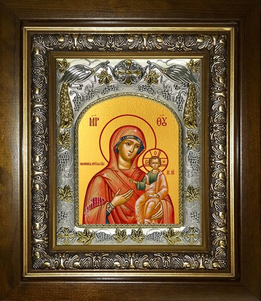 Икона Смоленская икона Божией Матери, в киоте 20х24 см 26513 - фото 40150