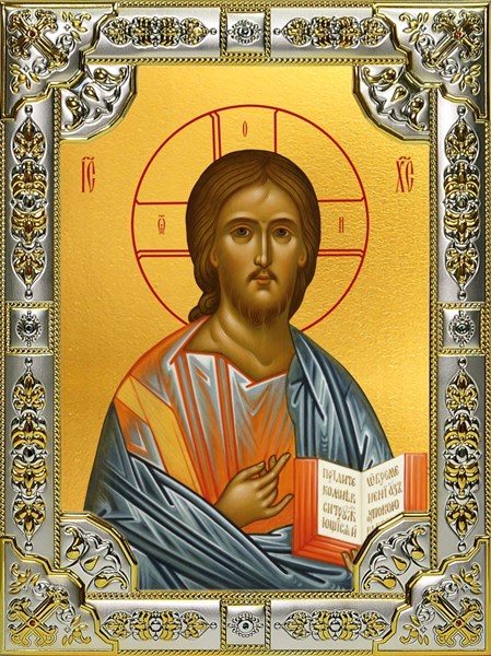 Икона Господь Вседержитель, 18х24 см, со стразами 26520