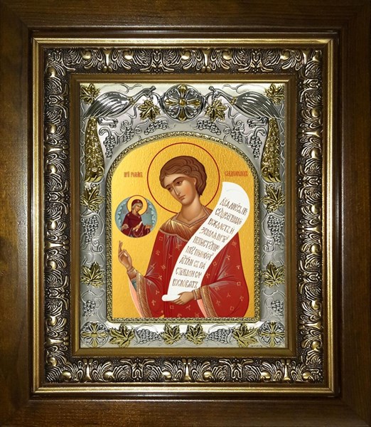 Икона Роман Сладкопевец преподобный, в киоте 20х24 см 26600