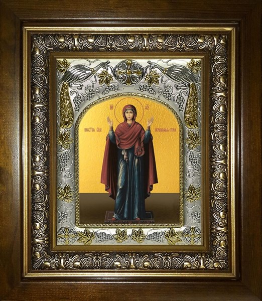 Икона Нерушимая стена, икона Божией Матери, в киоте 20х24 см 26650 - фото 40289