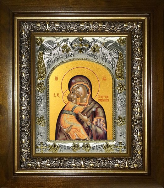 Икона Владимирская икона Божией Матери, в киоте 20х24 см 26683 - фото 40320