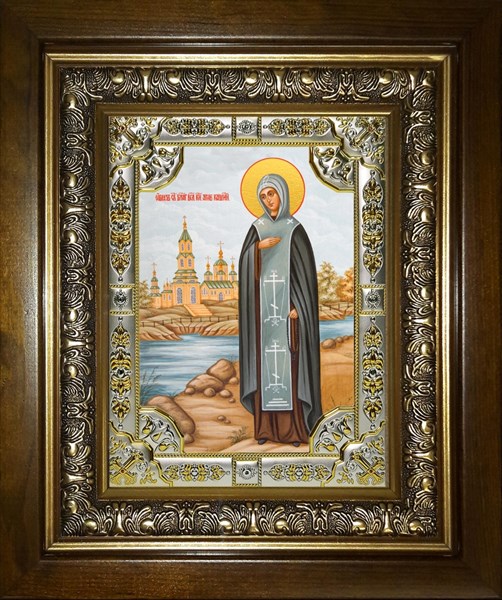 Икона Анна Кашинская благоверная великая княгиня, в киоте 24х30 см 26725