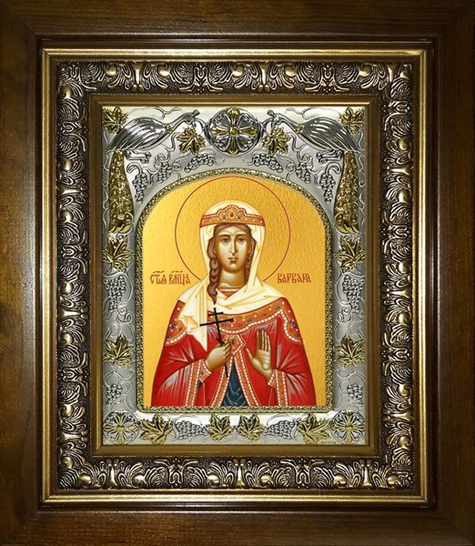 Икона Варвара великомученица,в киоте 20х24 см 26754 - фото 40389