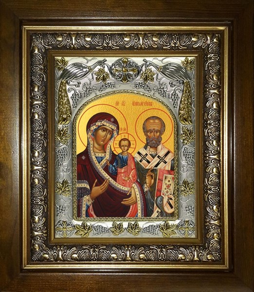 Икона Ржевская Оковецкая икона Божией Матери, в киоте 20х24 см 26815