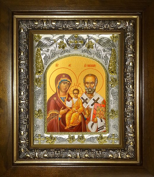 Икона Оковецкая икона Божией Матери, в киоте 20х24 см 26819