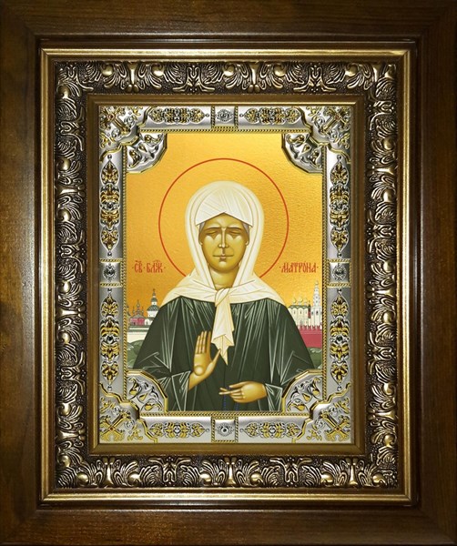 Икона Матрона Московская блаженная, в киоте 24х30 см 26846