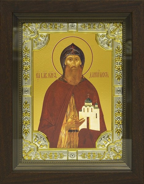 Икона Даниил Московский, в киоте 24х30 см 26864
