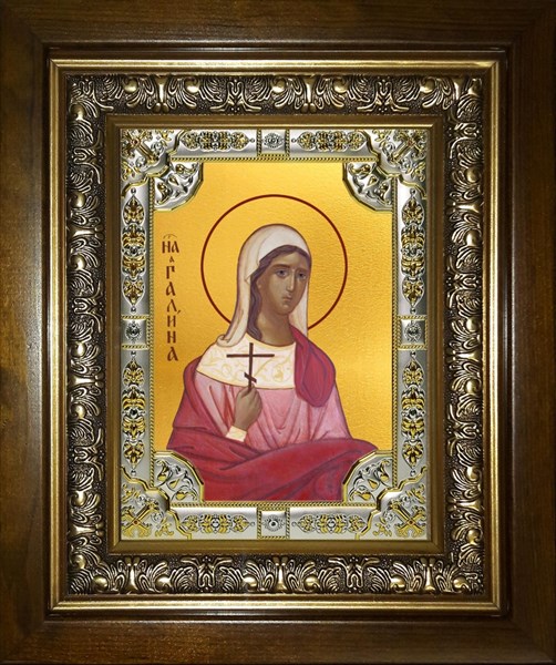 Икона Галина Коринфская мученица, в киоте 24х30 см 26906