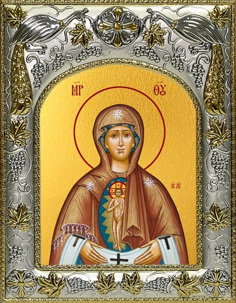 Икона Слово плоть бысть, икона Божией Матери, 14х18 см 26909