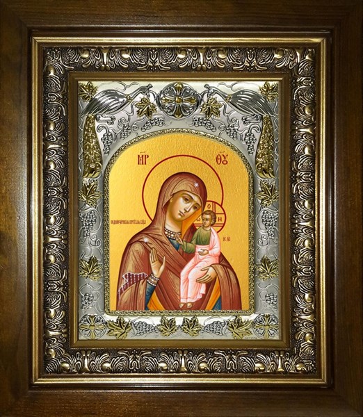 Икона Седмиезерская икона Божией Матери, в киоте 20х24 см 26935