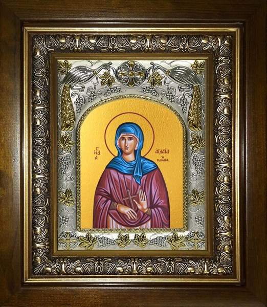 Икона Аглаида Римская, в киоте 20х24 см 26984