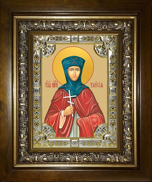 Икона Таисия Египетская преподобная, в киоте 24х30 см 27007