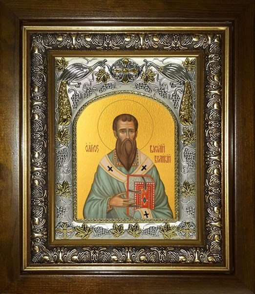 Икона Василий Великий святитель, в киоте 20х24 см 27020 - фото 40652