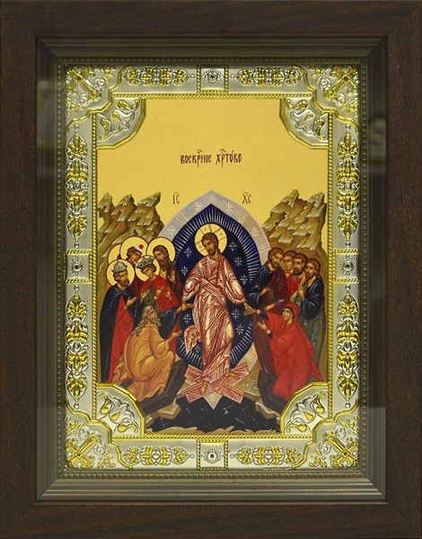 Икона Воскресение Христово, в киоте 24х30 см 27023