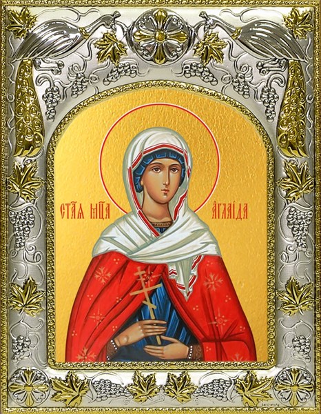 Икона Аглаида Римская мученица, 14х18 см 27047
