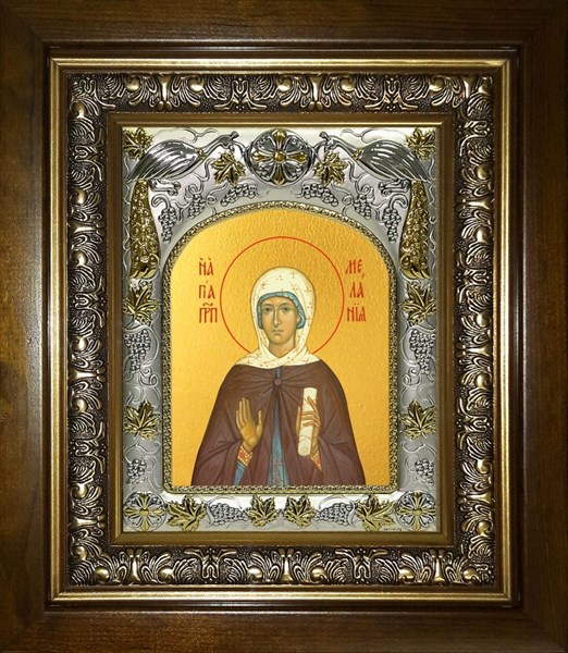 Икона Мелания Римляныня преподобная, в киоте 20х24 см 27081