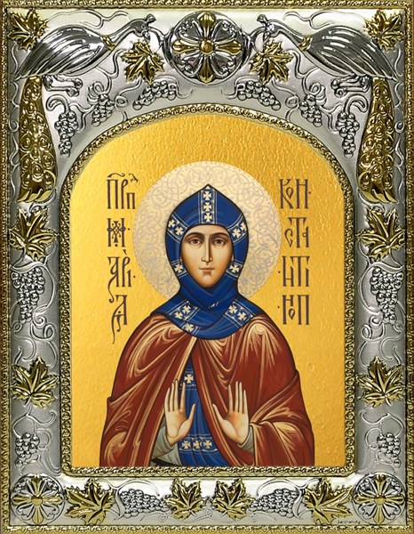 Икона Мария Константинопольская преподобная, 14х18 см 27111