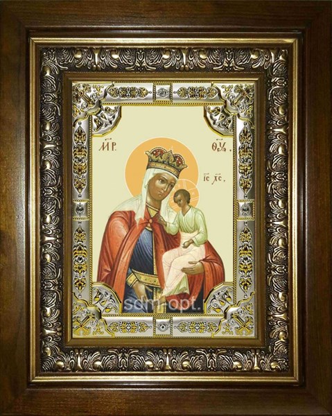 Икона Избавление от бед страждущих, икона Божией Матери, в киоте 24х30 см 27112